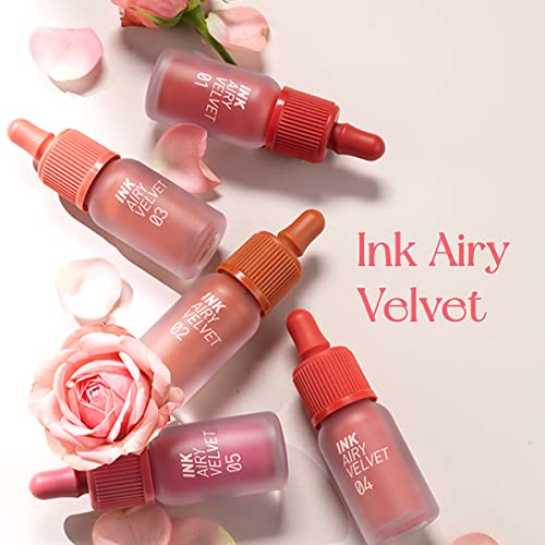 Peripera Ink Airy Velvet Lip Tint Wake Up Cherry #30 - Lightweight Long-Lasting Lip Color