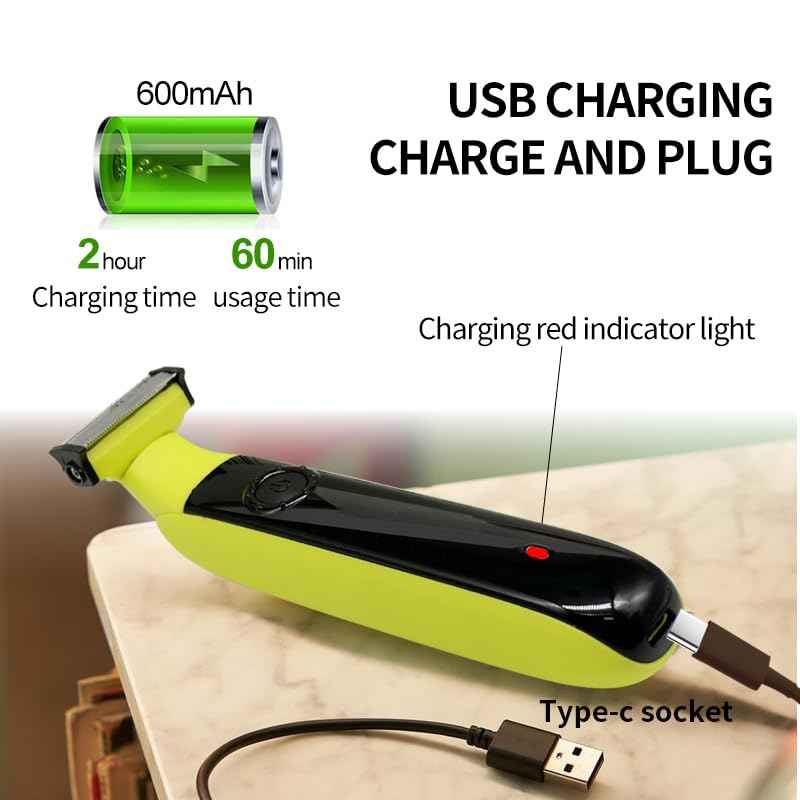 2025Beard & Body Hair Trimmer for Men [All-in-One] USB-C Fast Charging, Adjustable Comb,Groin & Ball Hair Painless Electric Shaver, Travel Razors, Dry Cordless Foil Shavers Low Noise