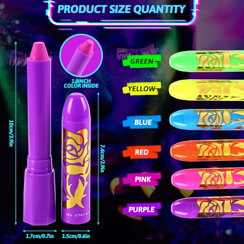 Neon Face & Body Paint - Glow Under UV Black Light