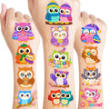 96 Owl Temporary Tattoos for Kids - Cute Cartoon Designs