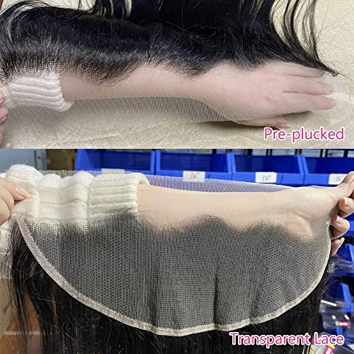 13x4 Hd Transparent Lace Frontal Closure Cheap Straight 100% Unprocessed Brazilian Virgin Human Hair Closures For Black Women Ear To Ear HD Lace Frontal Closure Free Part Pre Plucked With Baby Hair