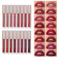 LANGMANNI Matte Liquid Lipstick Makeup Set Velvety Liquid Lipstick Long Lasting Durable Nude Lip Gloss Beauty Cosmetics Set for Girls and Women (16Pcs set)