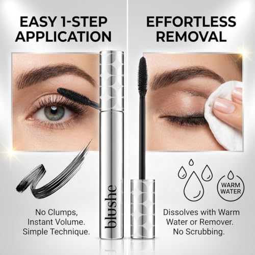 Blushe Waterproof Mascara – Long-Wearing, Smudge Proof
