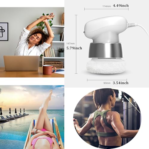 Body Sculpting Machine, Corded Anti Cellulite Massage Tool, Deep Tissue Lymphatic Drainage Handheld Full Body Massage Relaxing SPA Cellulite Oil Apply/ Remover Belly Butt Limbs Tightening Shaping