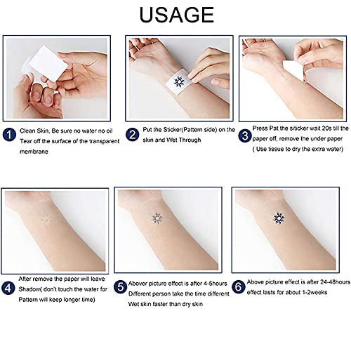 Tattoo design 6 Sheets Temporary Tattoos Hand Skeleton Tattoo Ghost hand Fake tattoos Neck Arm Chest