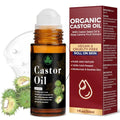 Organic Castor Oil Roll On ? 30ml (1 fl. oz) Pure Cold Pressed Roll On Castor Oil Organic, Castor Oil Roller Ball for Skin, Scalp, Neck, Hands, Joints, Waist & Belly Moisturizing Care