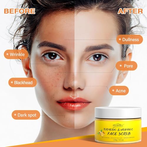 Vitamin C & Turmeric Face Scrub - Organic Exfoliator 130g