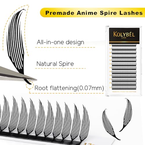 Premade Spire Eyelash Extensions 0.07mm D Curl 8-15mm Mix
