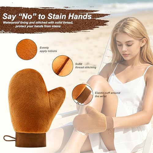 4-in-1 Self Tanning Mitt Kit with Back Applicator & Brushes