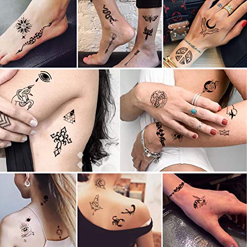 Yazhiji Waterproof Temporary Tattoos - 60 Sheets with 300+ Designs