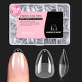 Beetles Almond Extra Short Gel Nail Tips 384pcs - No Shaping Needed, 12 Sizes