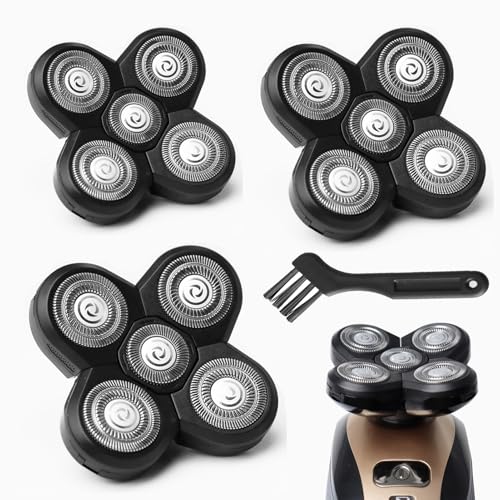 3-Pack Pro 5 Replacement Blade Refills for Freebirds Bald Head Shavers, Shaver Replacement Head for a Close and Smooth Shaving Experience