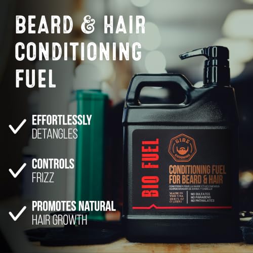 GIBS Bio Fuel Beard & Hair Conditioner with Mango Butter & Saw Palmetto - 3.25 oz