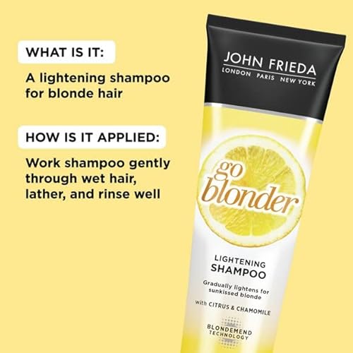 John Frieda Shampoo Sheer Blonde Go Blonder Lightening 8.3 Ounce (245ml) (2 Pack)