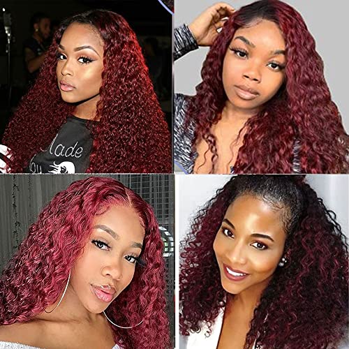 Burgundy Water Wave Hair Bundles 26 28 30 Inch 8A