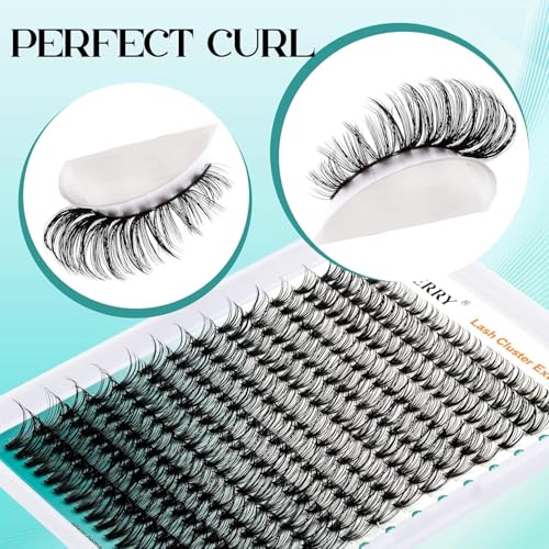 GEMERRY 80P Beginner Lash Extension Kit 10-18mm with 280 Clusters & Glue
