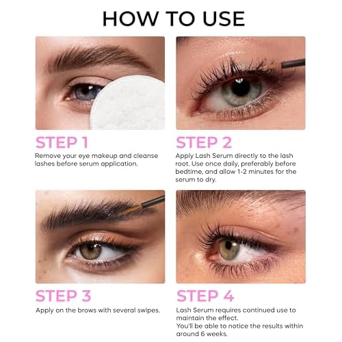 STACY LASH Shampoo 50ml Cleaning Kit of Eye Makeup Remover (Foam Cleanser) & Shampoo Brush & Mascara Brush Bundle with Eyelash Serum 5ml for Lash Growth and Thickness
