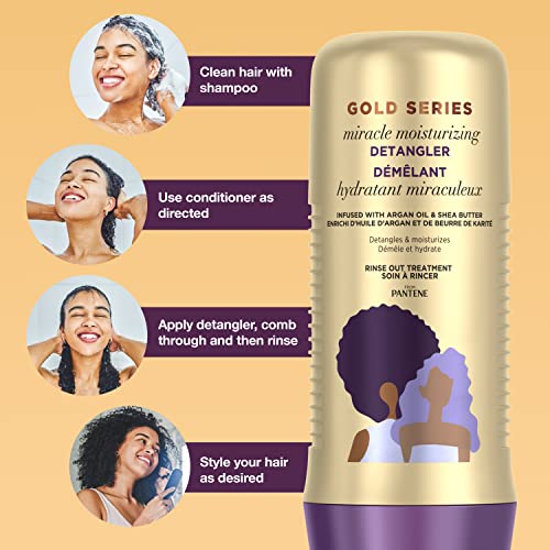 Pantene Gold Series Detangler for Curly & Coily Hair, 8 fl oz