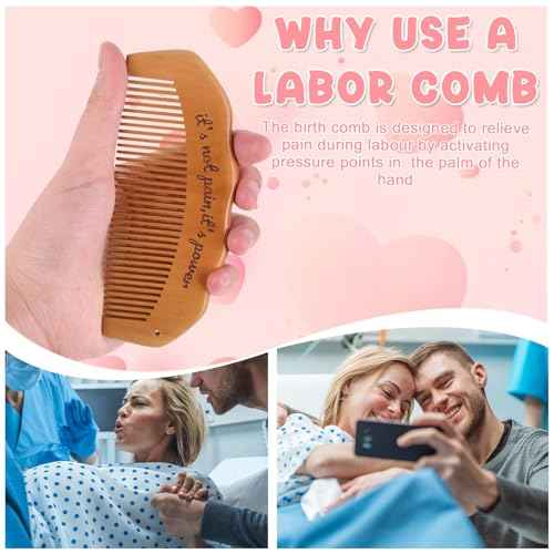 Birthing/Birth Comb for Labor Pain, Post Partum and Home Delivery Essentials, Pregnancy and Hospital Bag Must Haves, Gifts for Expecting Mom Women, Acupressure Tool for Anxiety/Natural Pain Relief