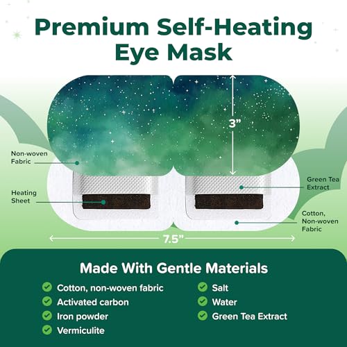 Heated Eye Mask for Dry Eyes - 16 Pack Self-Heating Steam