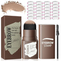 Eyebrow Stamp Kit with 24 Stencils & Brush - Waterproof