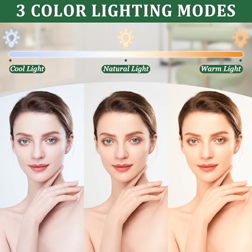 ROLOVE 8x10 Lighted Vanity Mirror with 3-Color LED & Touch Control