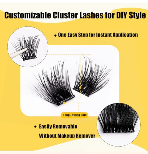 Self-Adhesive Lash Clusters - 120pc DIY Eyelash Extensions Kit