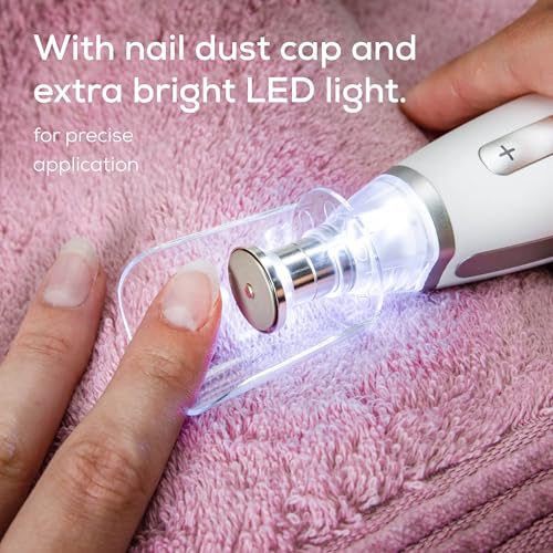 Professional Nail Drill Kit with 10 Attachments & LED Light