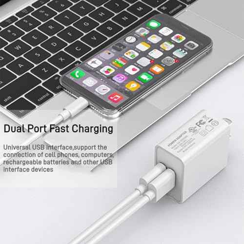 5V 2A USB Wall Adapter for Philips Sonicare 4100 Power Toothbrush,Dual Ports Wall Plug Compatible with Bitvae,7AM2M,Philips Sonicare 1100,2100,3100 Electric Toothbrush.