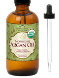 Argan Oil 4 Oz, 100% Pure Cold-Pressed Virgin Moroccan, USDA Certified Organic