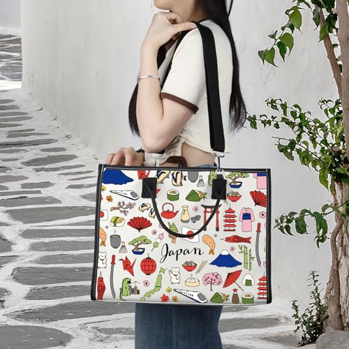 LEVLO Japan Travel Pouch Bag Japan Souvenir Gift Japan Theme Zipper Pouch Bag Japanese Trip Gift (Japan LT)