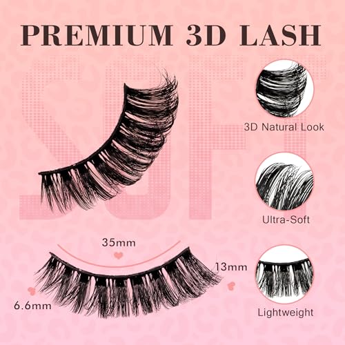 Wispy Volume Strip Lashes 18mm Cat Eye Faux Mink 5 Pairs