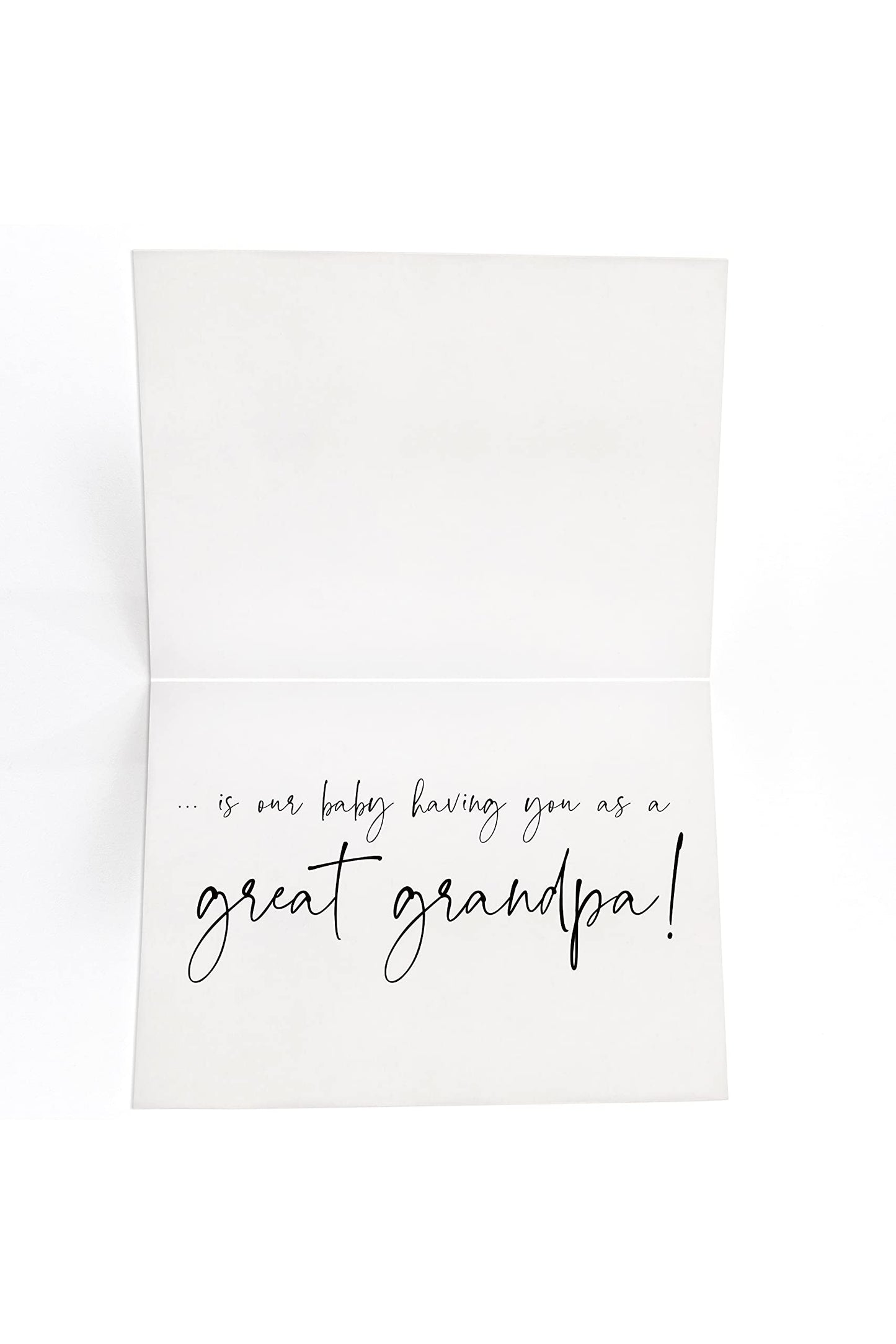 Pregnancy Announcement Card for Grandpa, New Great Grandpa Baby Reveal Card from Grandchild Granddaughter Grandson (Grandpa)