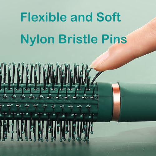 Reazana Styling Brushes Detangling Brush Blow Drying Detangler Hairbrush Nylon Bristle Pins Anti-Static Massage Hair Brush Fashion Comb for Women and Girls Thick Curly Wavy Dry and Wet Hair (Round)