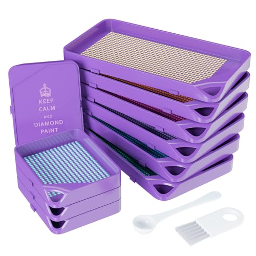 ARTDOT 10-Piece Interlocking Diamond Art Trays Kit for Adults