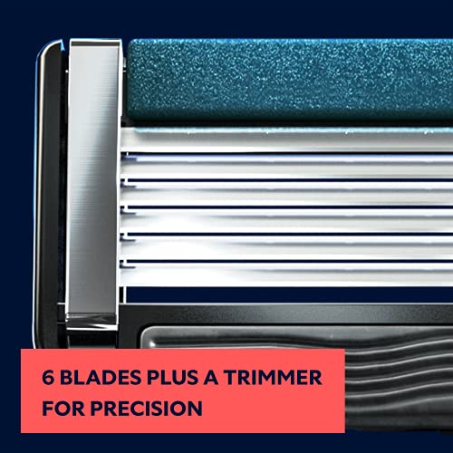 Dollar Shave Club Butter, For Sensitive Skin, A Translucent Shaving Cream & Gel Alternative & 8 Count 6 Blade Razor Refills with Built-in Trimmer