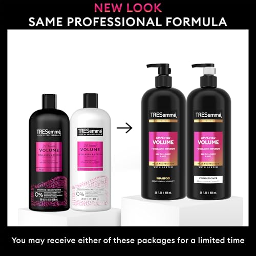 TRESemmé Amplified Volume Shampoo & Conditioner Set with Travel Size - Collagen Infused Hair Care