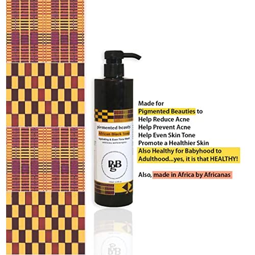 African Black Soap: Hydrating and Even Tone Wash with Honey and Lemongrass Tea