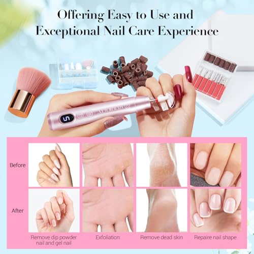AZUREBEAUTY Dip Powder Nail Starter Kit with Electric Nail Drill, 24 Colors