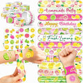 72 Piece Lemonade Party Favors Set - Tattoos & Slap Bracelets