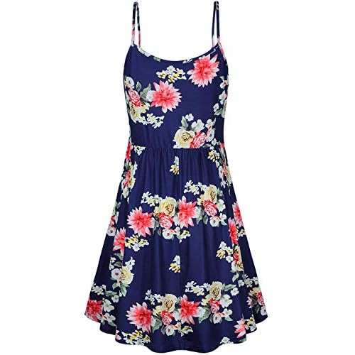 connche Floral Maternity Summer Dress Spaghetti Strap Nursing Breastfeeding