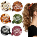 WILLBOND 6 Pack Fishtail Banana Hair Clips - Resin Comb Grips
