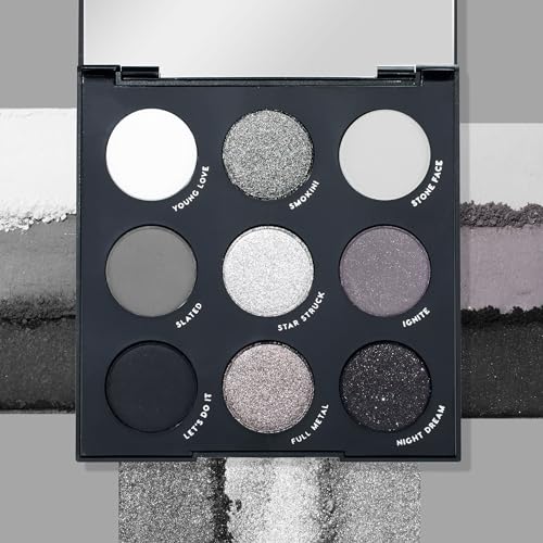ColourPop Blowin' Smoke Eyeshadow Palette - Silver & Smokey Eye Eyeshadow Palette with Metallic & Matte Finishes - High-Pigment Eye Makeup with Long-Wearing Formula (0.3 oz)