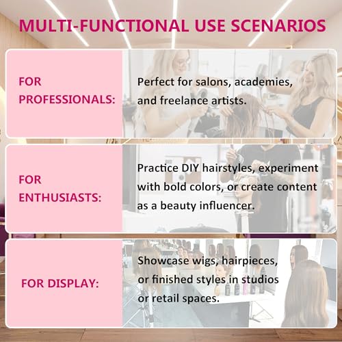80% Human Hair Mannequin Head for Cosmetology - Styling Practice