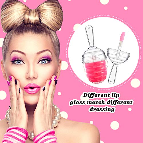18 Pcs Empty Lip Gloss Tubes Honey Pot Shape 6ml Clear Refillable