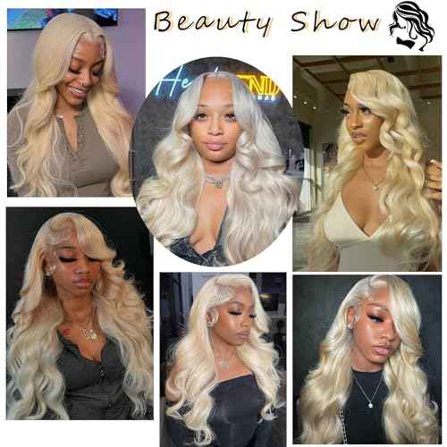 200 Density 613 Glueless Wigs Human Hair Pre Plucked Pre Cut Blonde Lace Front Wigs 4X4 Glueless Wear and Go 613 Body Wave Lace Front Wig Human Hair 613 Wig 32Inch