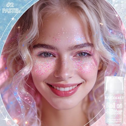 Roll-On Body Glitter Gel - Sparkle Makeup for Face & Body