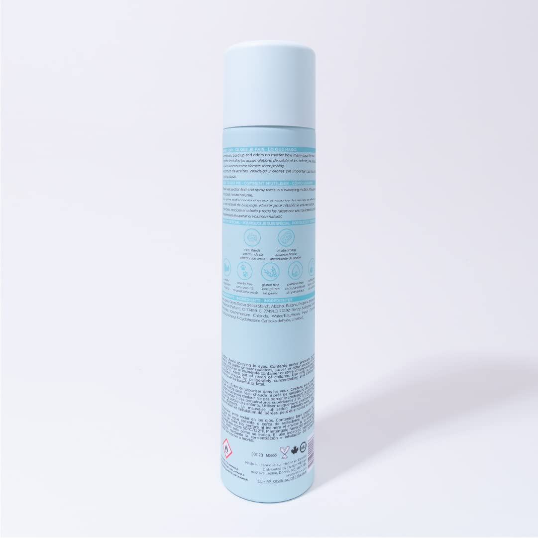 QUICKIE.ME Dry Shampoo For Dark Tones by DESIGNME | Instantly Refreshes, Absorbs Oils | Root-Lifting Formula with Rice Starch | Residue-Free Waterless Spray for Brown, Black, Dark & Red Hair