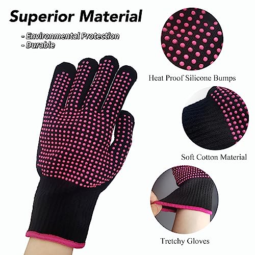 Bestac Heat Resistant Gloves for Hair Styling Tools
