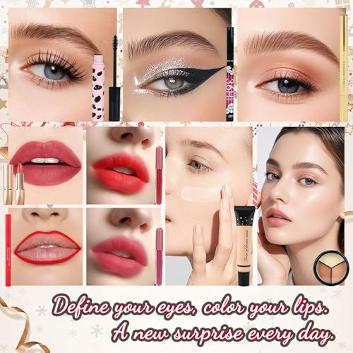 Makeup Advent Calendar 2025, 24-Day Beauty Gift Set for Women